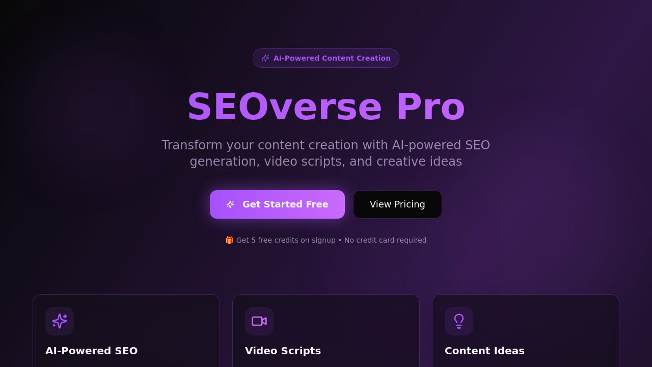 SEOverse Pro screenshot