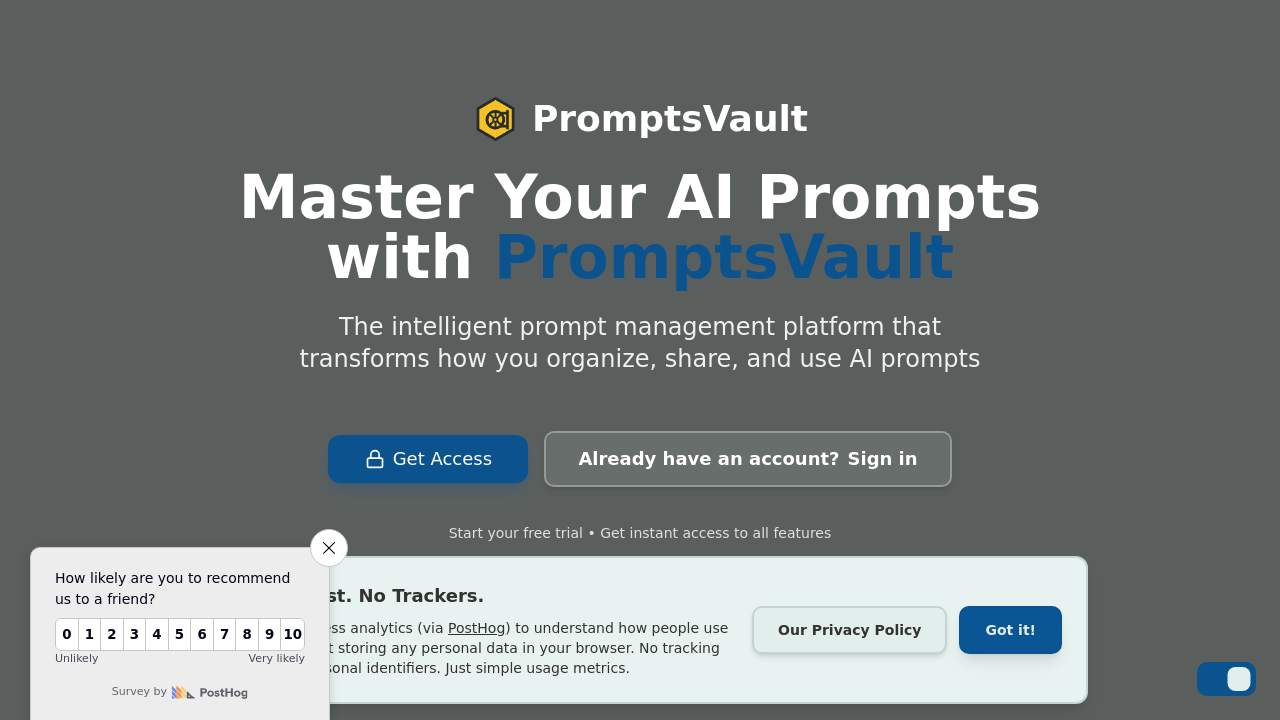 PromptsVault screenshot