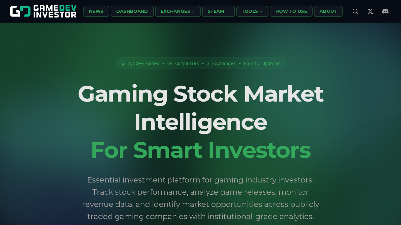 GamedevInvestor — Track Games& Stocks screenshot