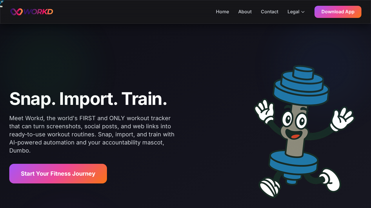 Workd (AI) Fitness Tracker screenshot
