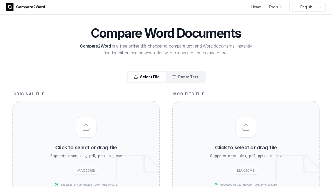 Compare2Word screenshot