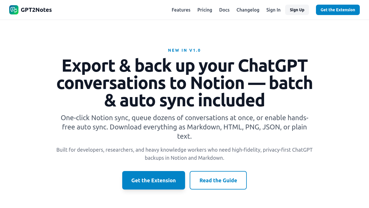 GPT2Notes screenshot