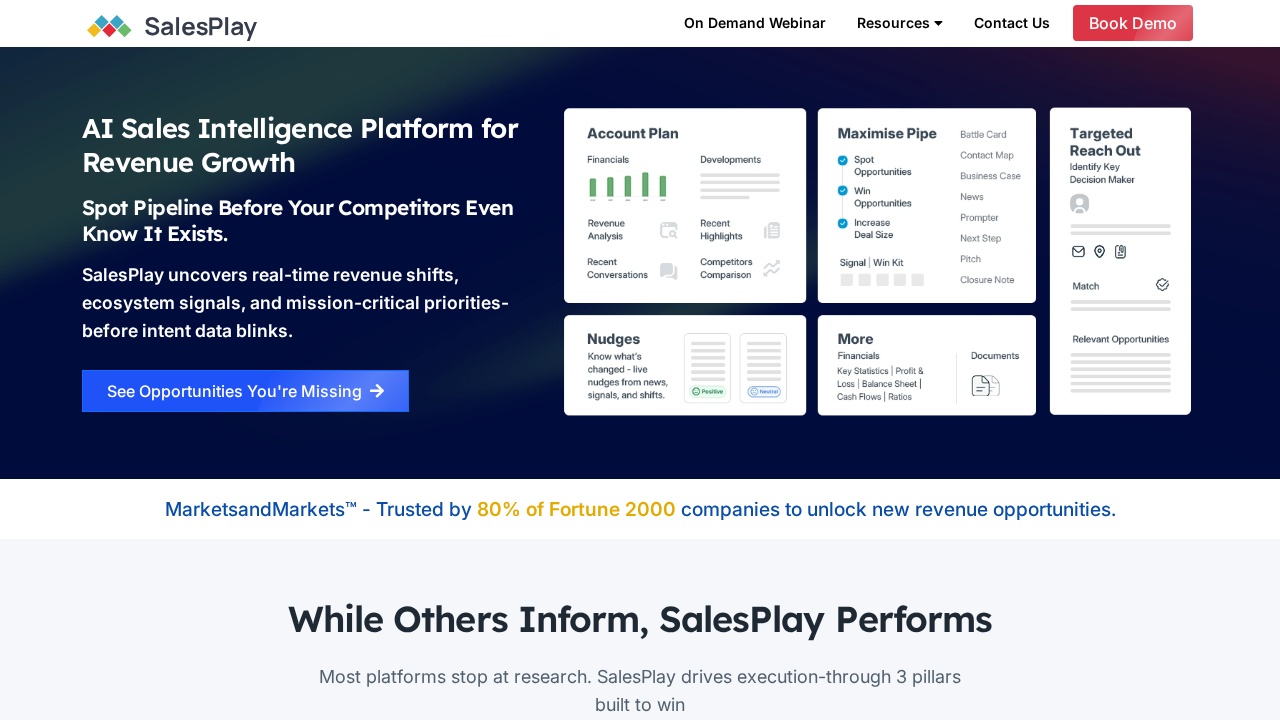 MarketsandMarkets™ SalesPlay screenshot