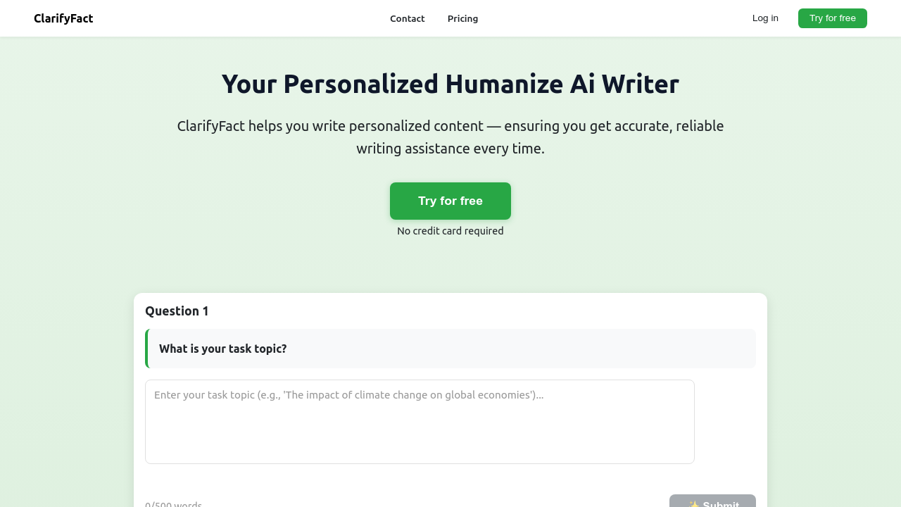 ClarifyFact screenshot