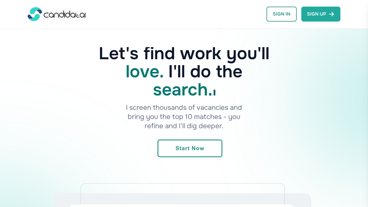 Candidat.ai screenshot