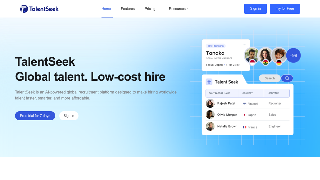 TalentSeek screenshot