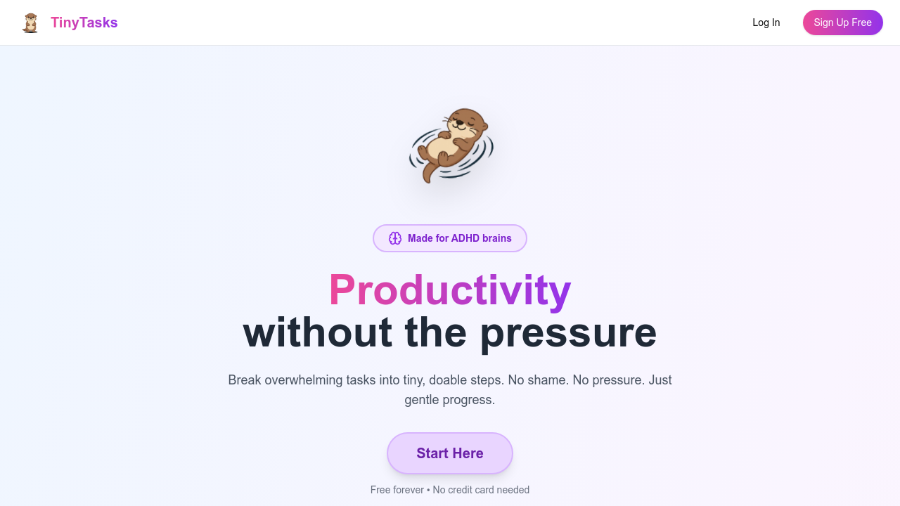 TinyTasks screenshot