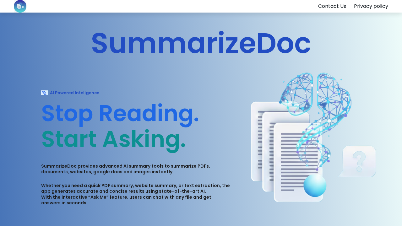 SummarizeDoc: AI Summary & Chat screenshot