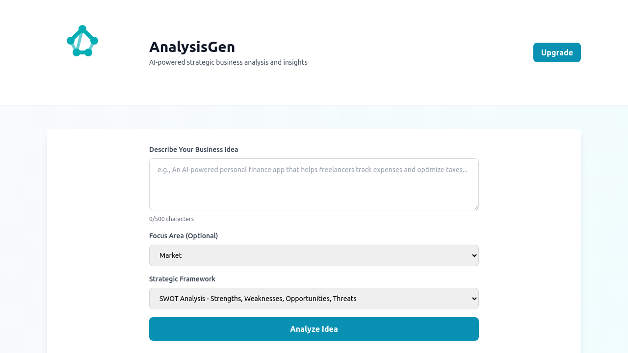 AnalysisGen screenshot