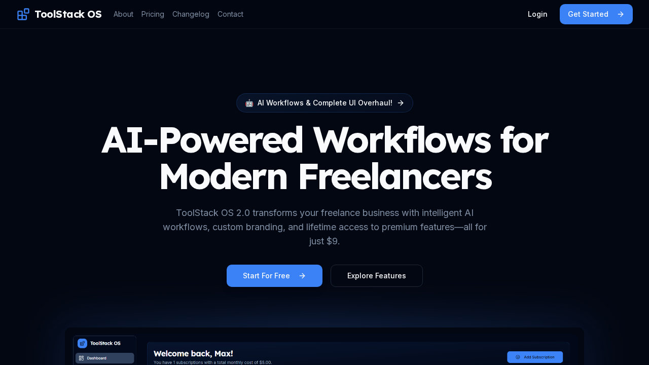 ToolStack OS V2 screenshot