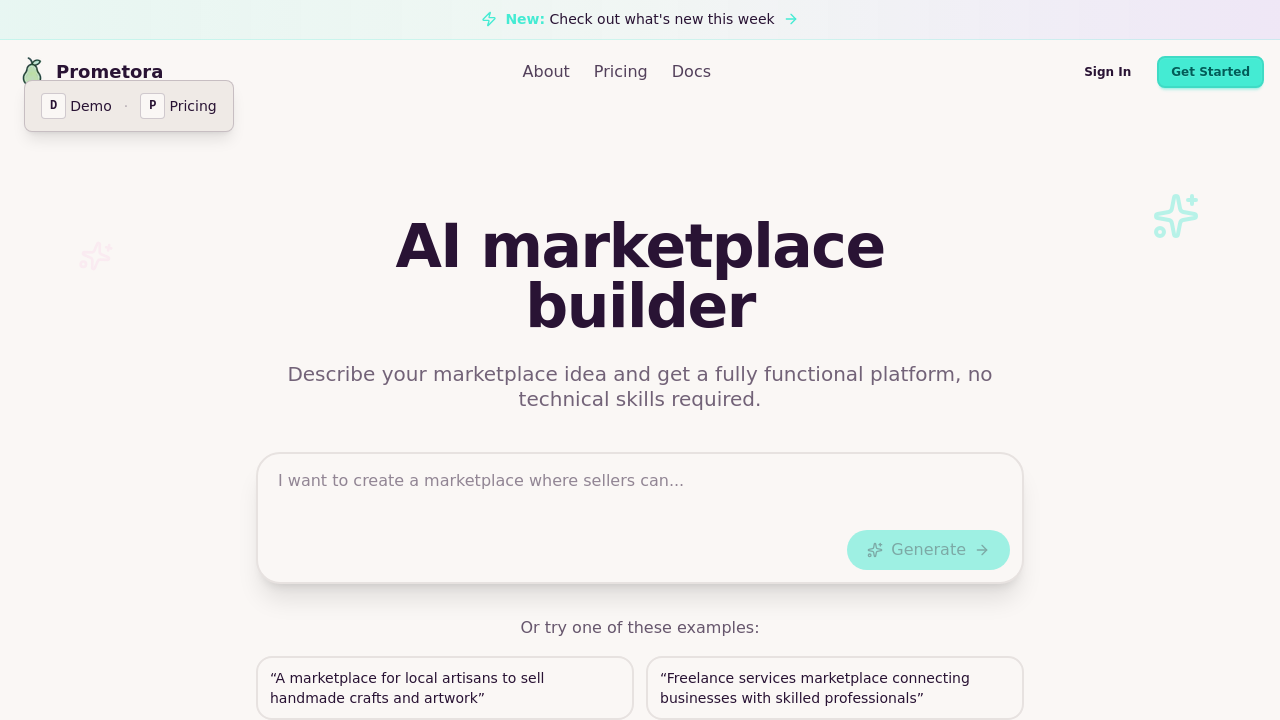 Prometora screenshot