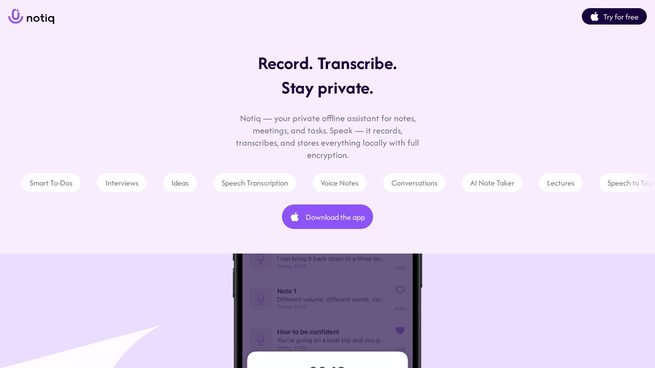 Notiq 2.0 — Smart Voice To-Dos screenshot