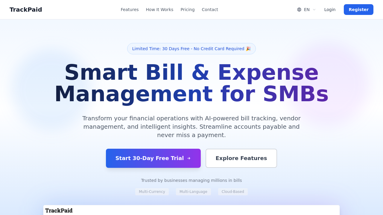 TrackPaid screenshot