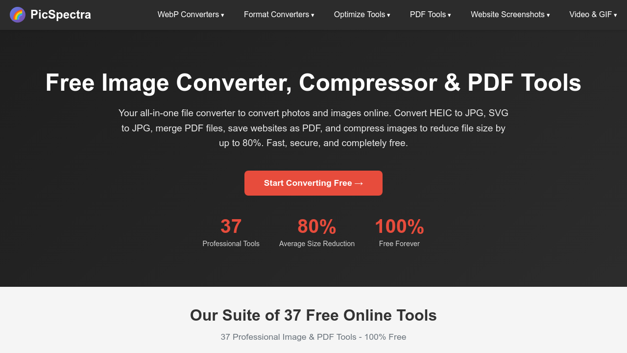 Free Image Converter& PDF Tools screenshot