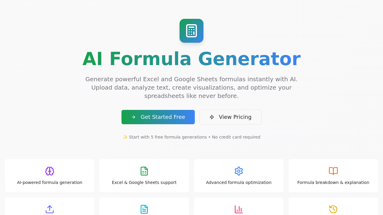 Excel Formula Generator screenshot