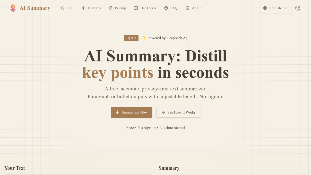 AI Summary screenshot