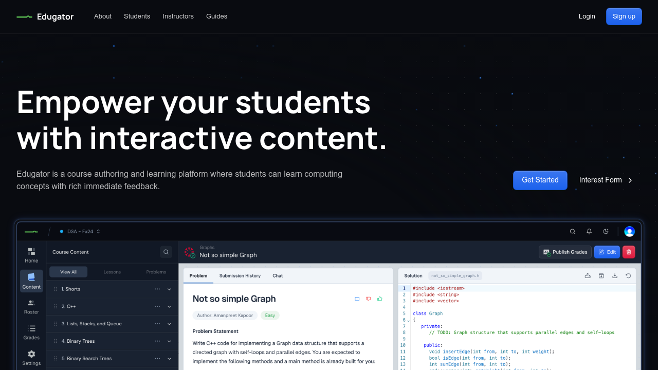 Edugator: AI supported coding education screenshot