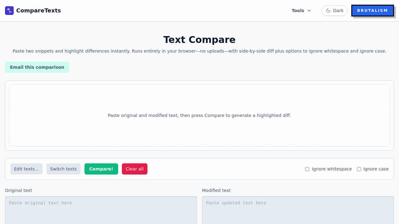 CompareTexts screenshot