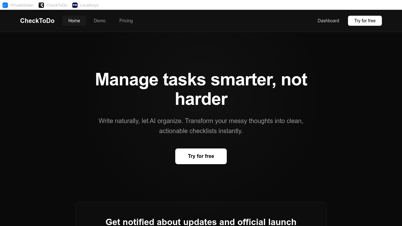 CheckToDo screenshot