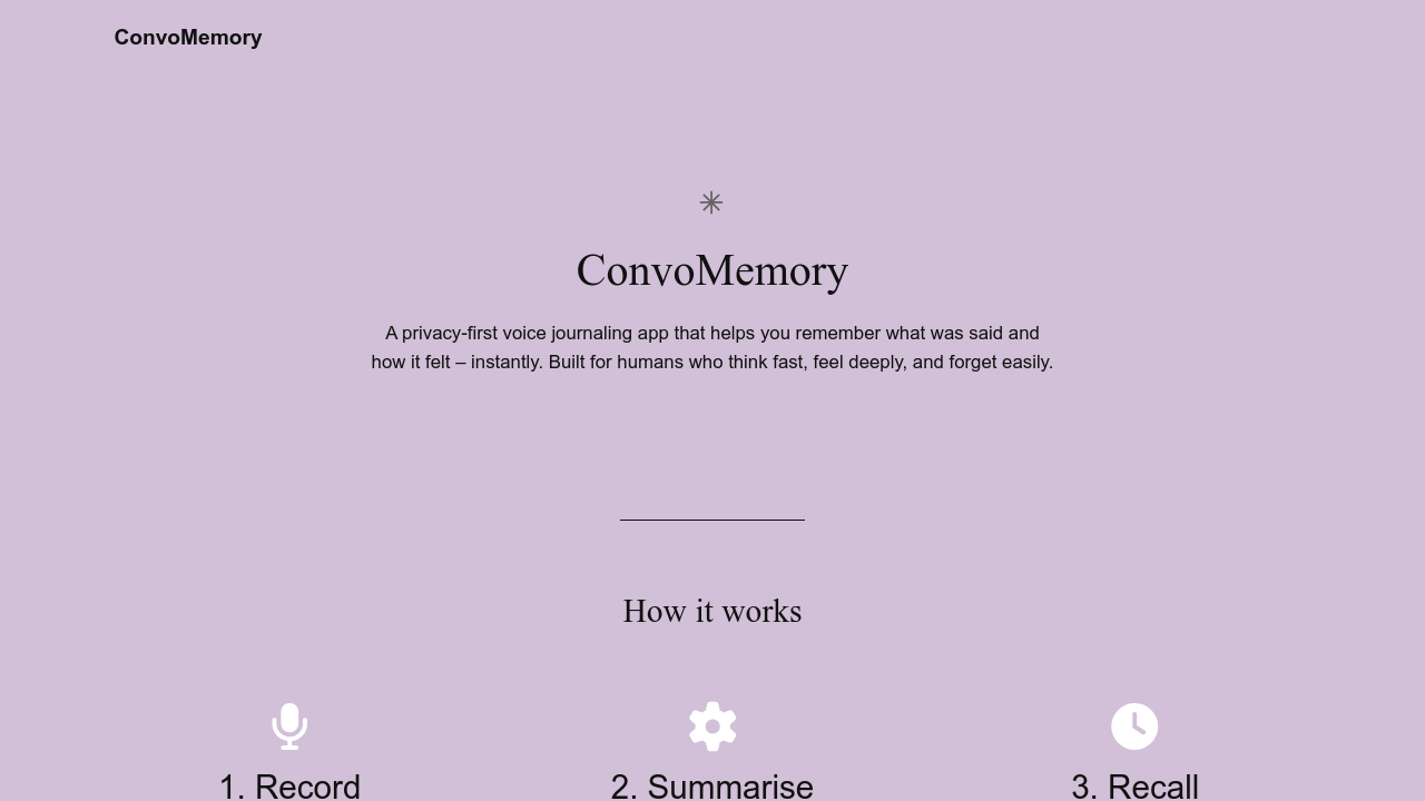 ConvoMemory screenshot