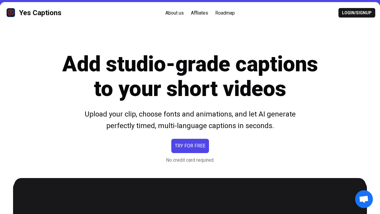 Yes Captions screenshot