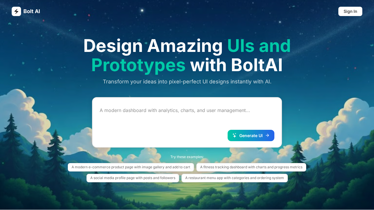 Bolt AI Dev screenshot