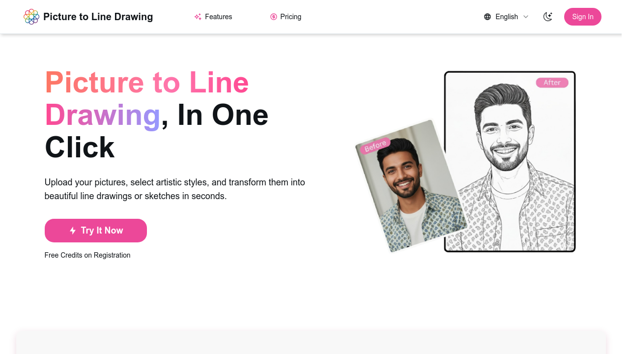 Picture to Line Drawing screenshot