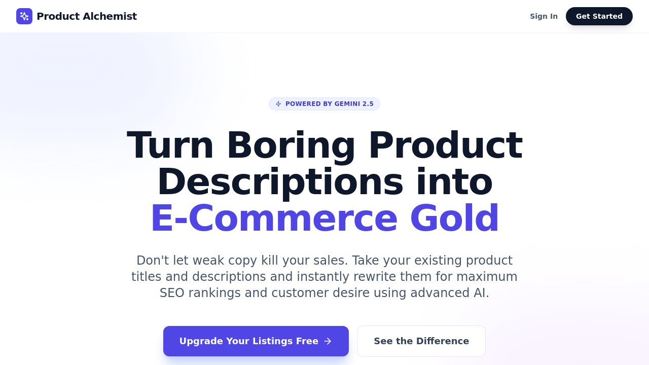 Product Alchemist screenshot