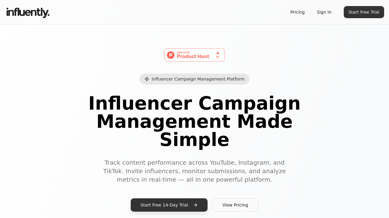 Influently screenshot