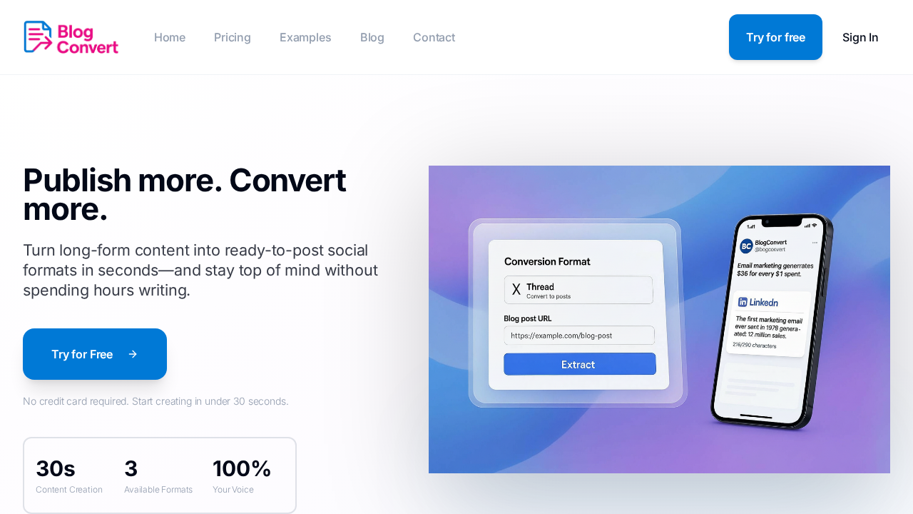 BlogConvert screenshot