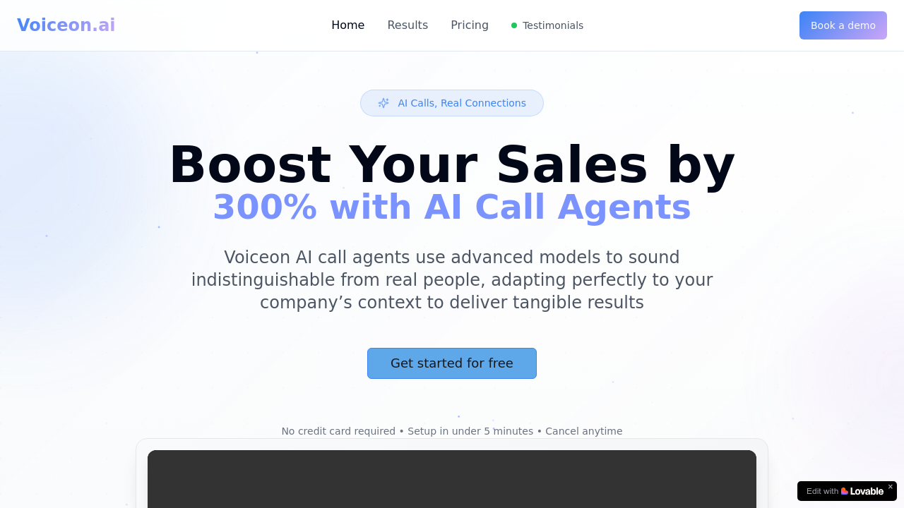 Voiceon.ai screenshot