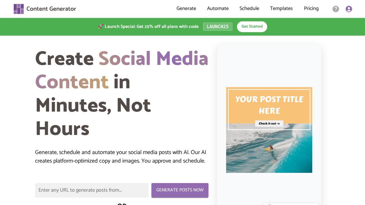 Content Generator screenshot