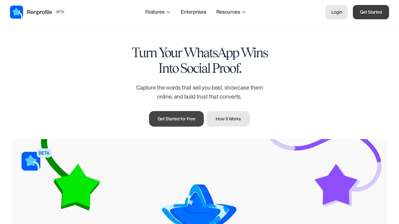 Renprofile screenshot