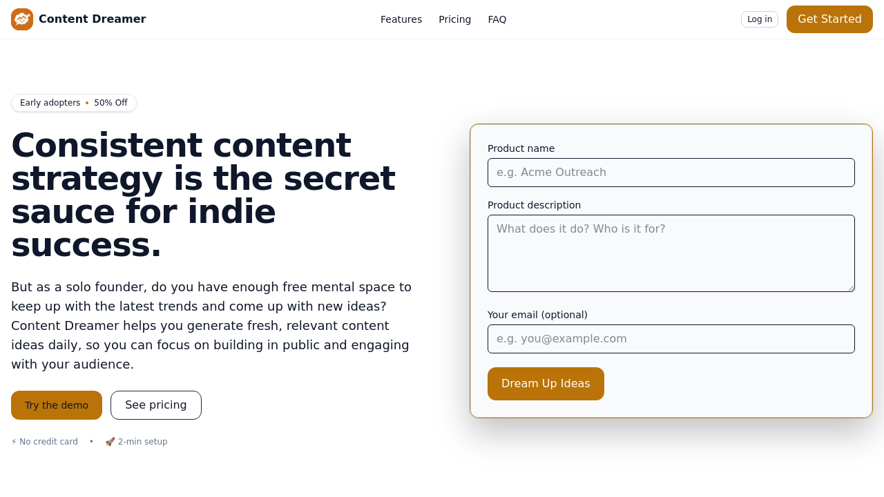 Content Dreamer.ai screenshot