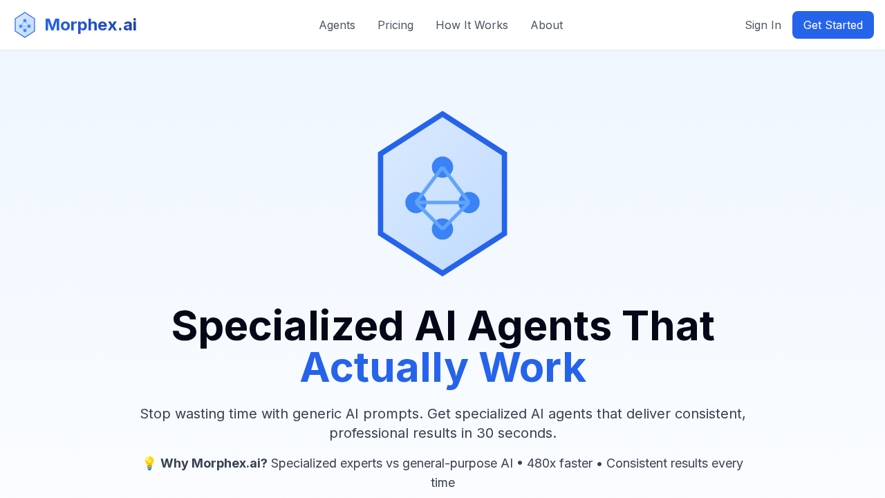 Morphex.ai screenshot