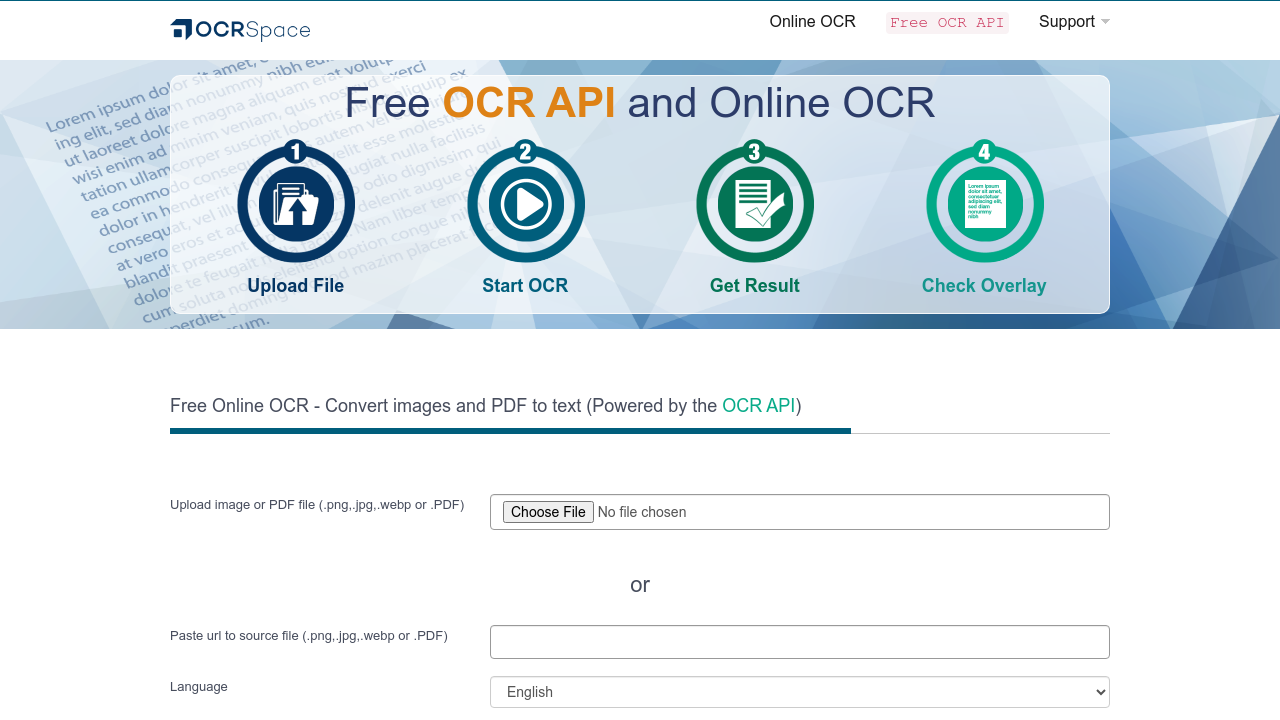 ocr.space screenshot