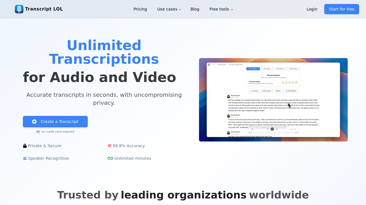 transcript.lol screenshot