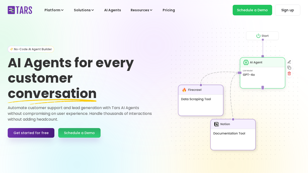 Tars AI Agents screenshot
