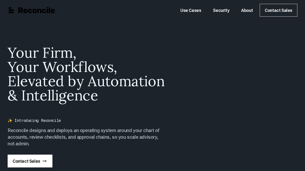 Reconcile screenshot