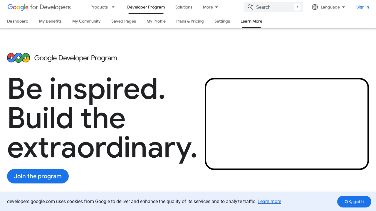 google.dev screenshot