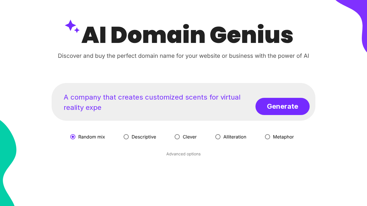 AI Domain Genius screenshot