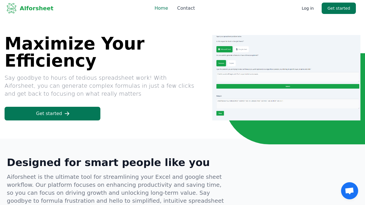 Aiforsheet screenshot