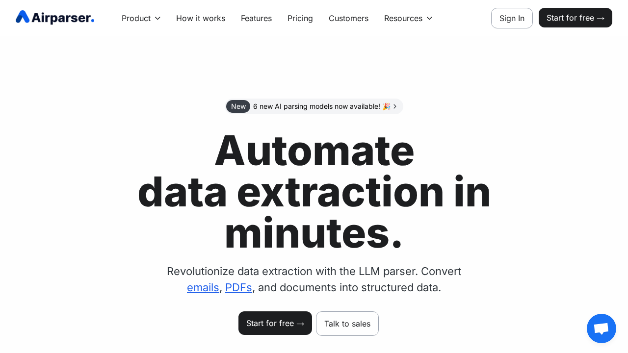 Airparser screenshot