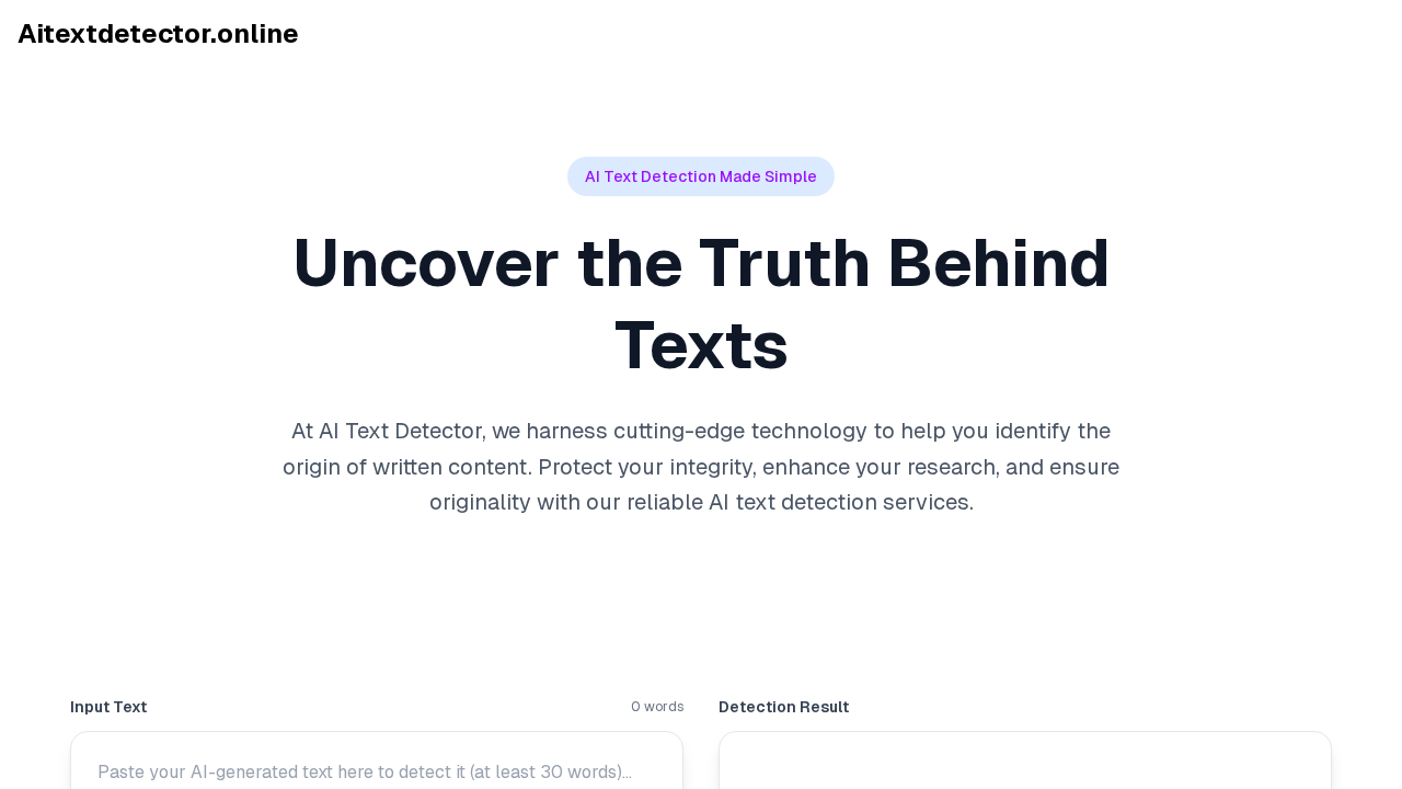 aitextdetector.online screenshot