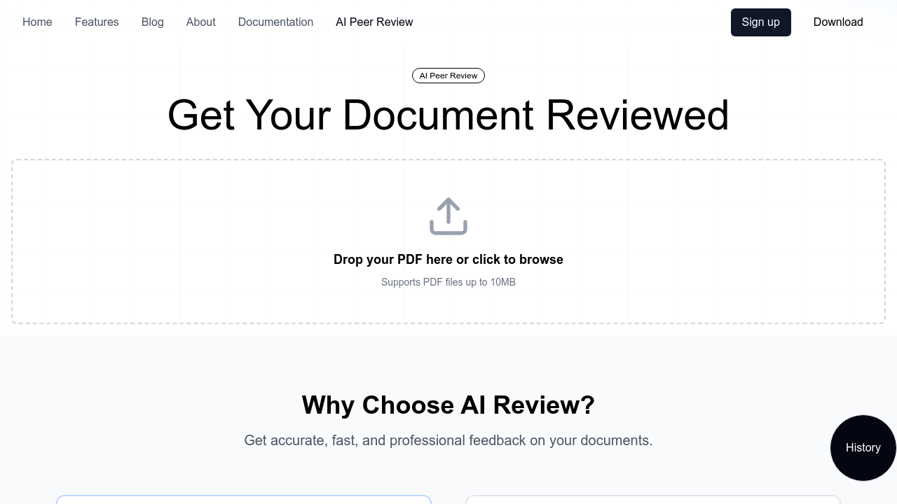 AI Peer Review screenshot