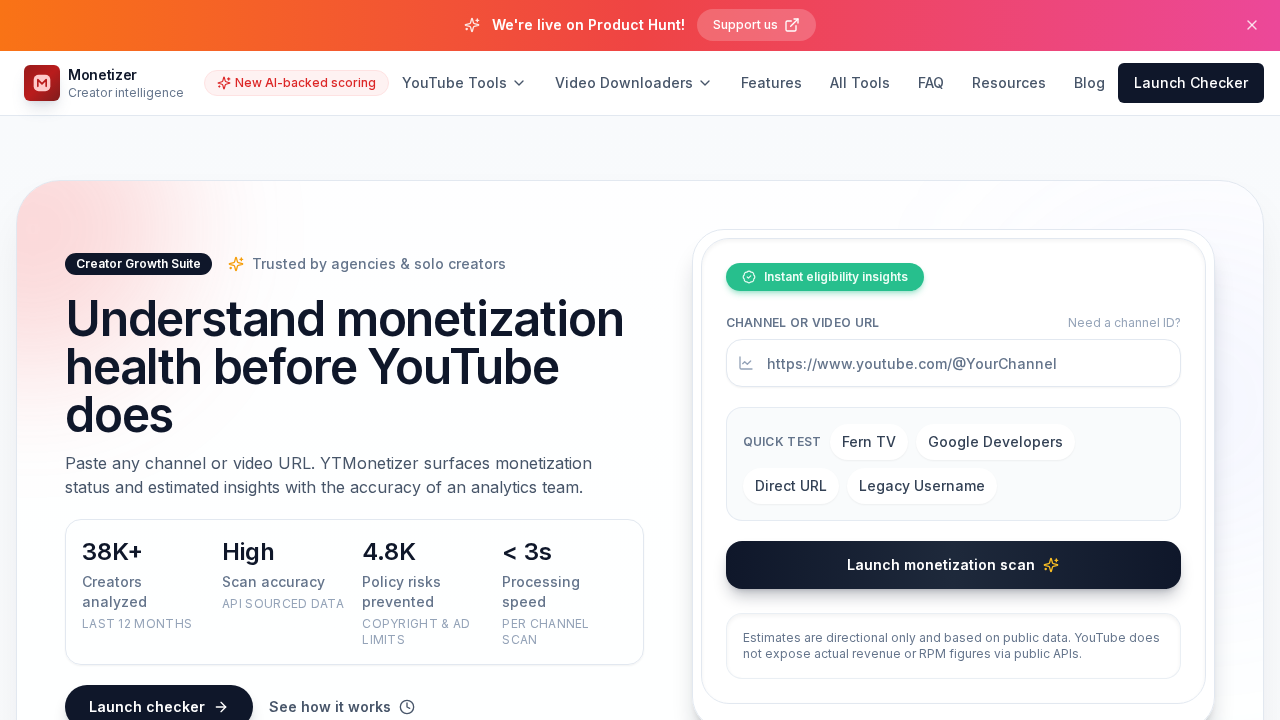 YTMonetizer screenshot