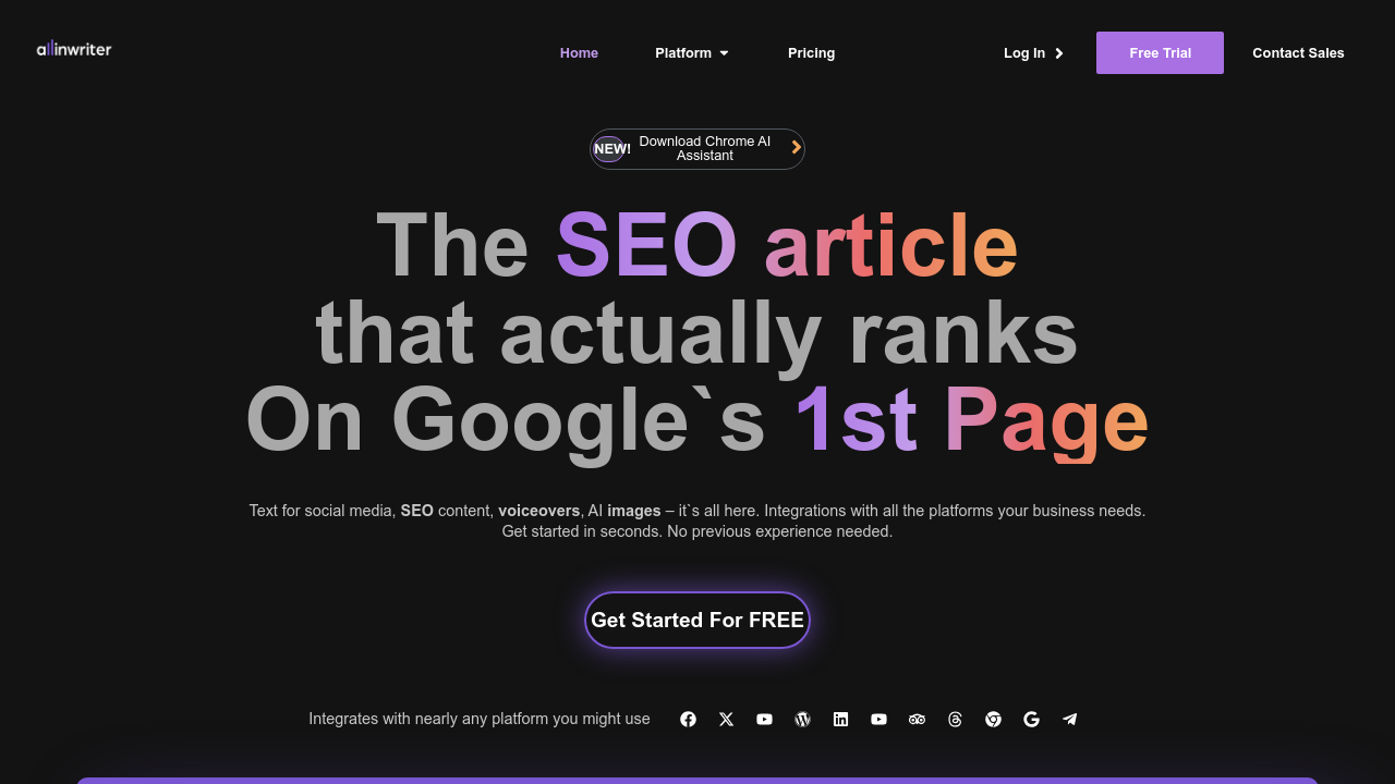 AllinWriter screenshot