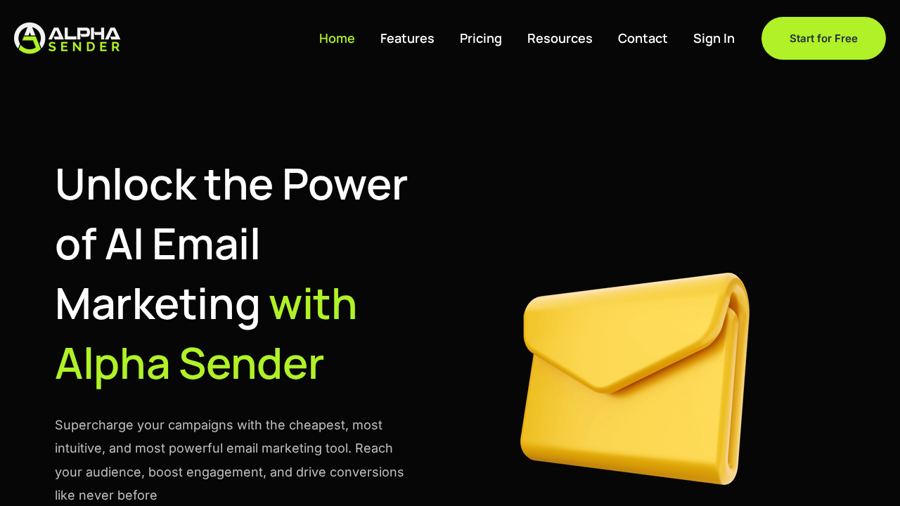 Alpha Sender screenshot