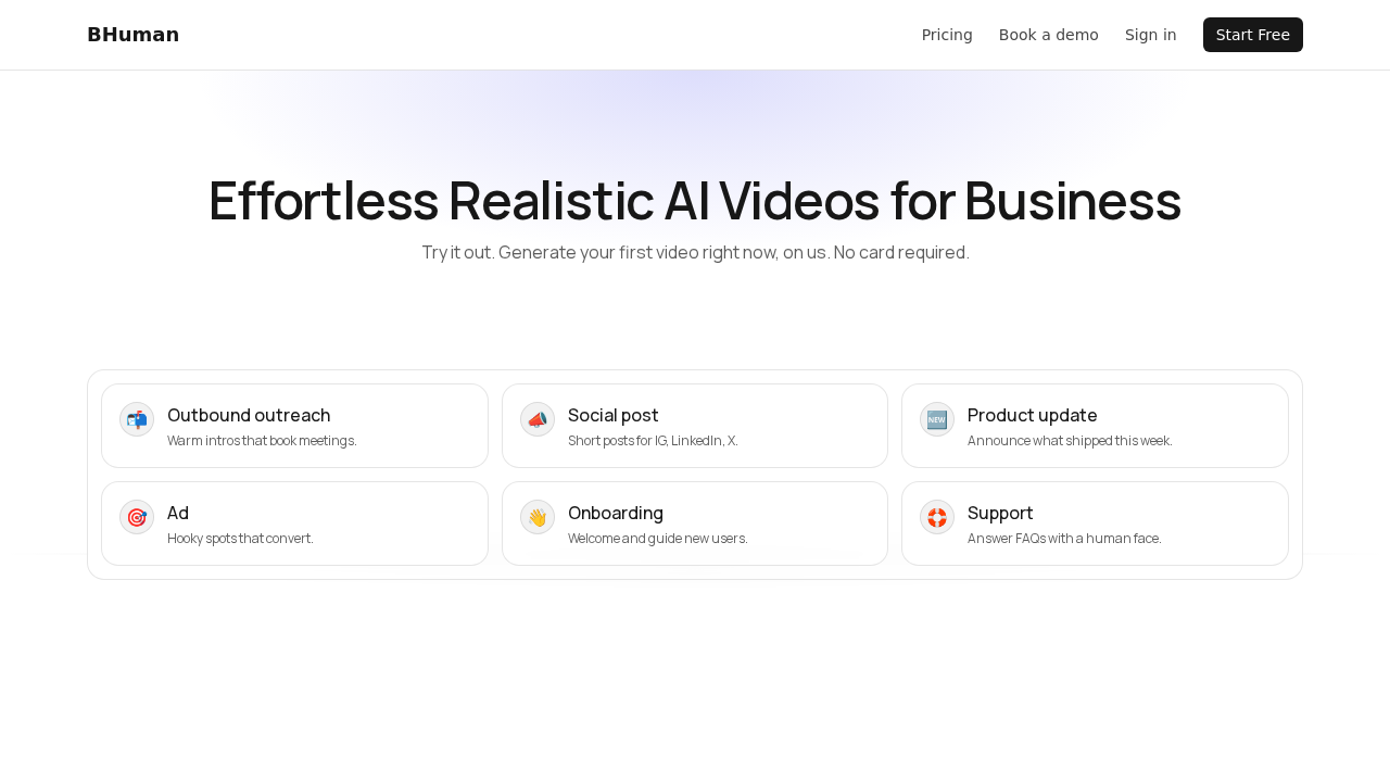 bhuman.ai screenshot