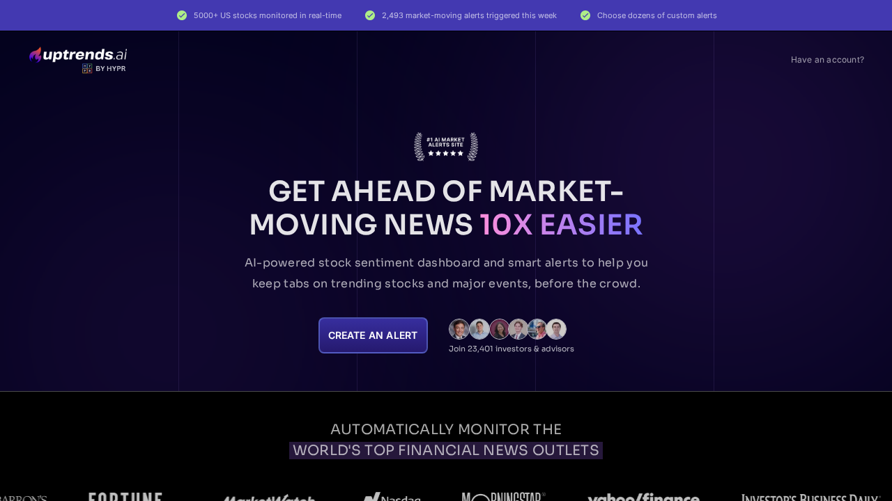Uptrends.ai screenshot